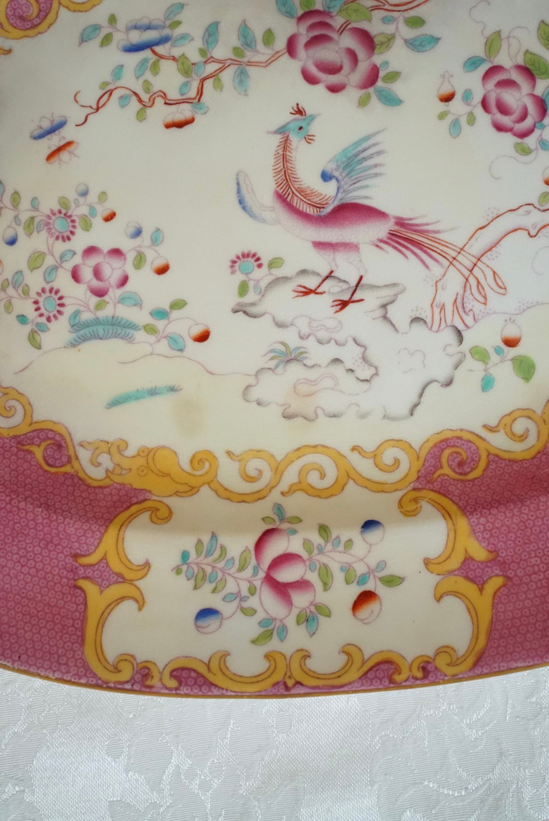 Minton Cockatrice Pink Platter