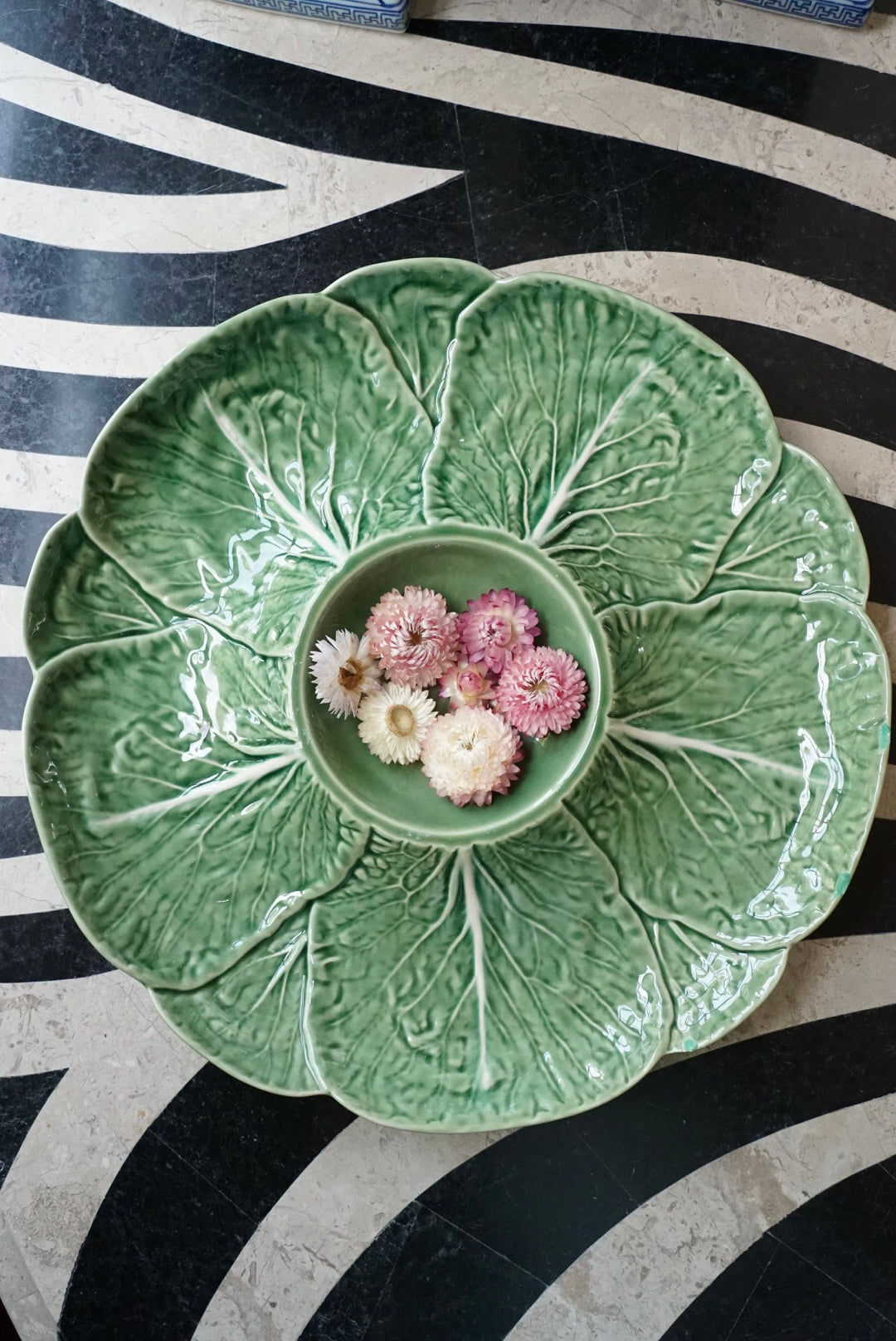 Vintage Bordallo Chip and Dip Platter