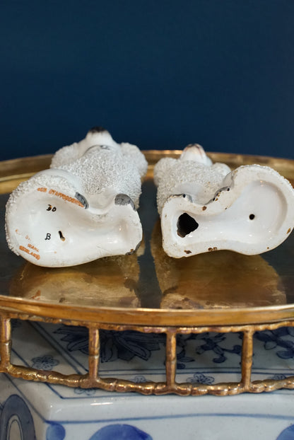 Pair of — Antique Staffordshire Confetti Poodles