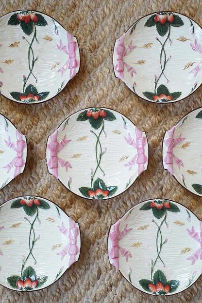 Pair of — Antique Wedgwood Majolica Strawberry Plates