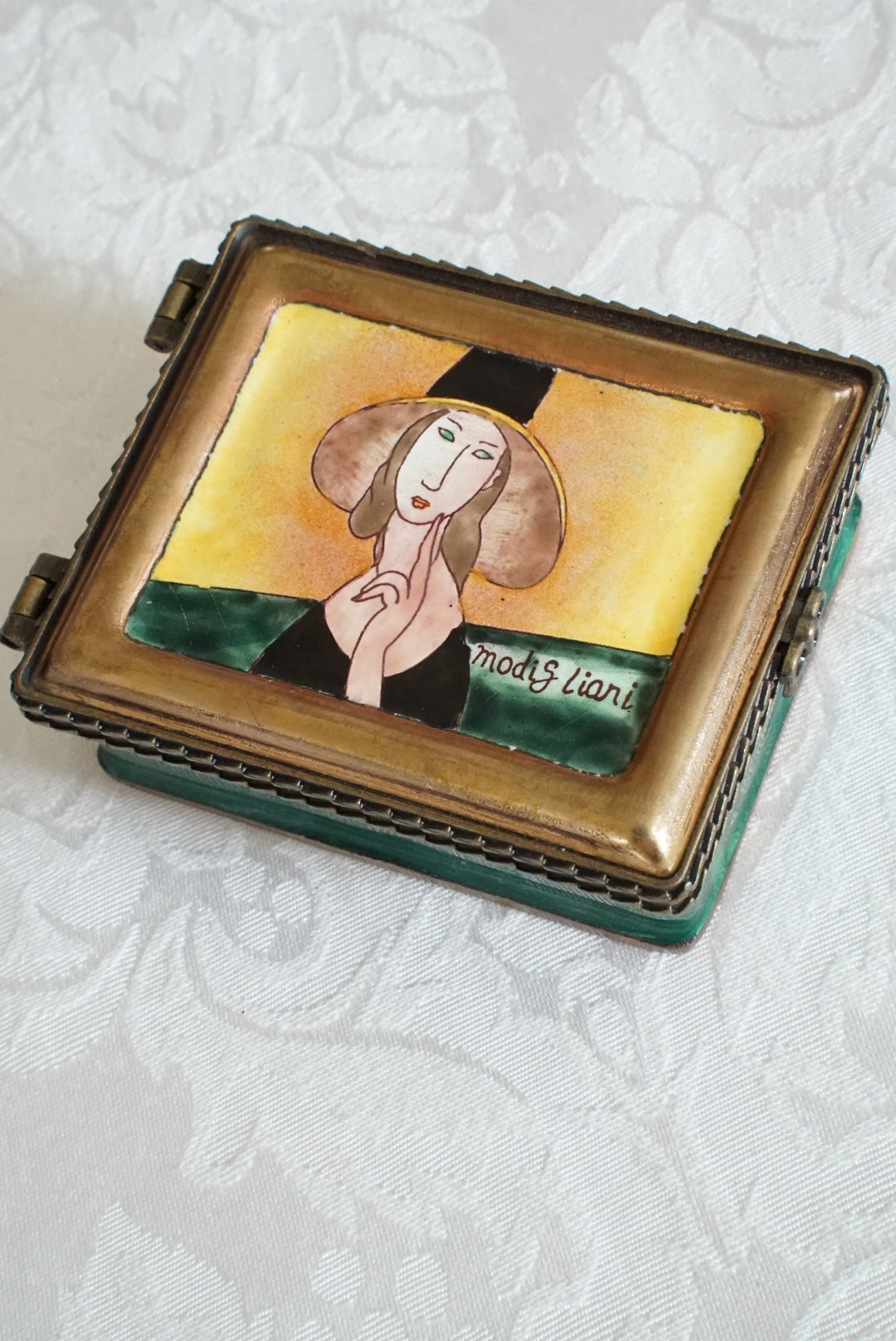 Vintage Enameled Trinket Box