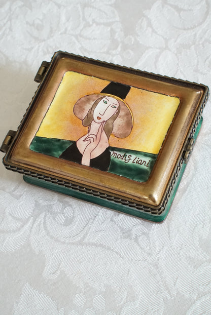 Vintage Enameled Trinket Box