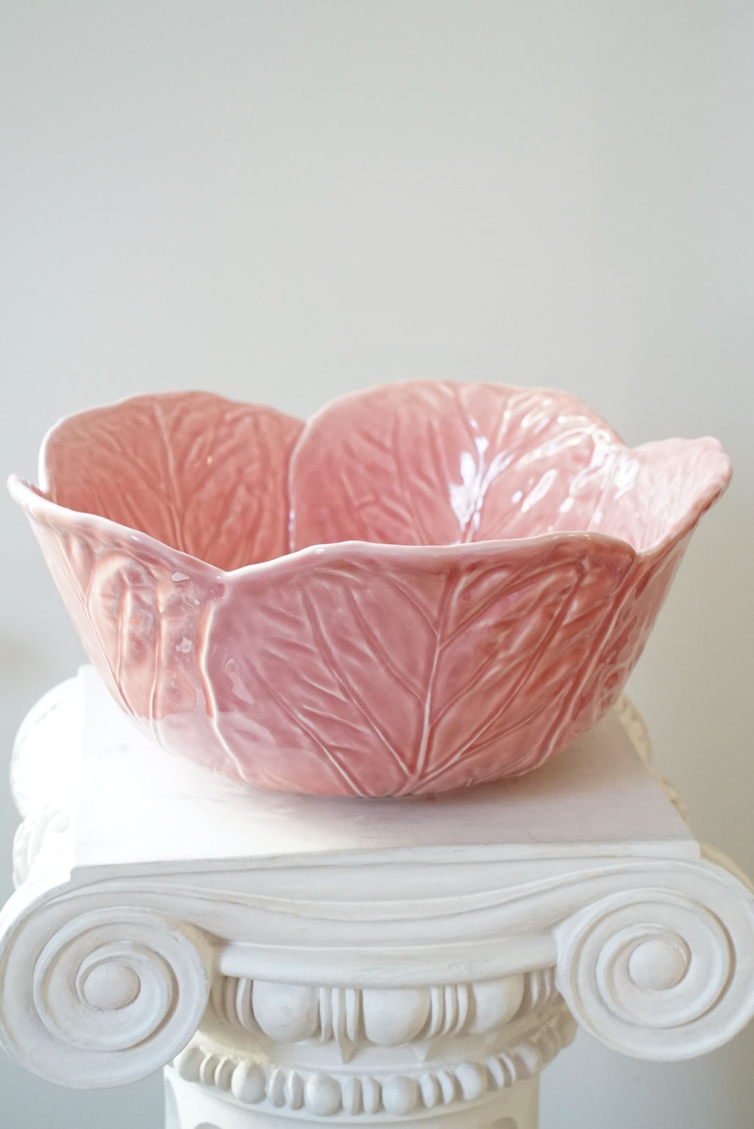 Bordallo Pinheiro Pink Large Cabbage Serving Bowl