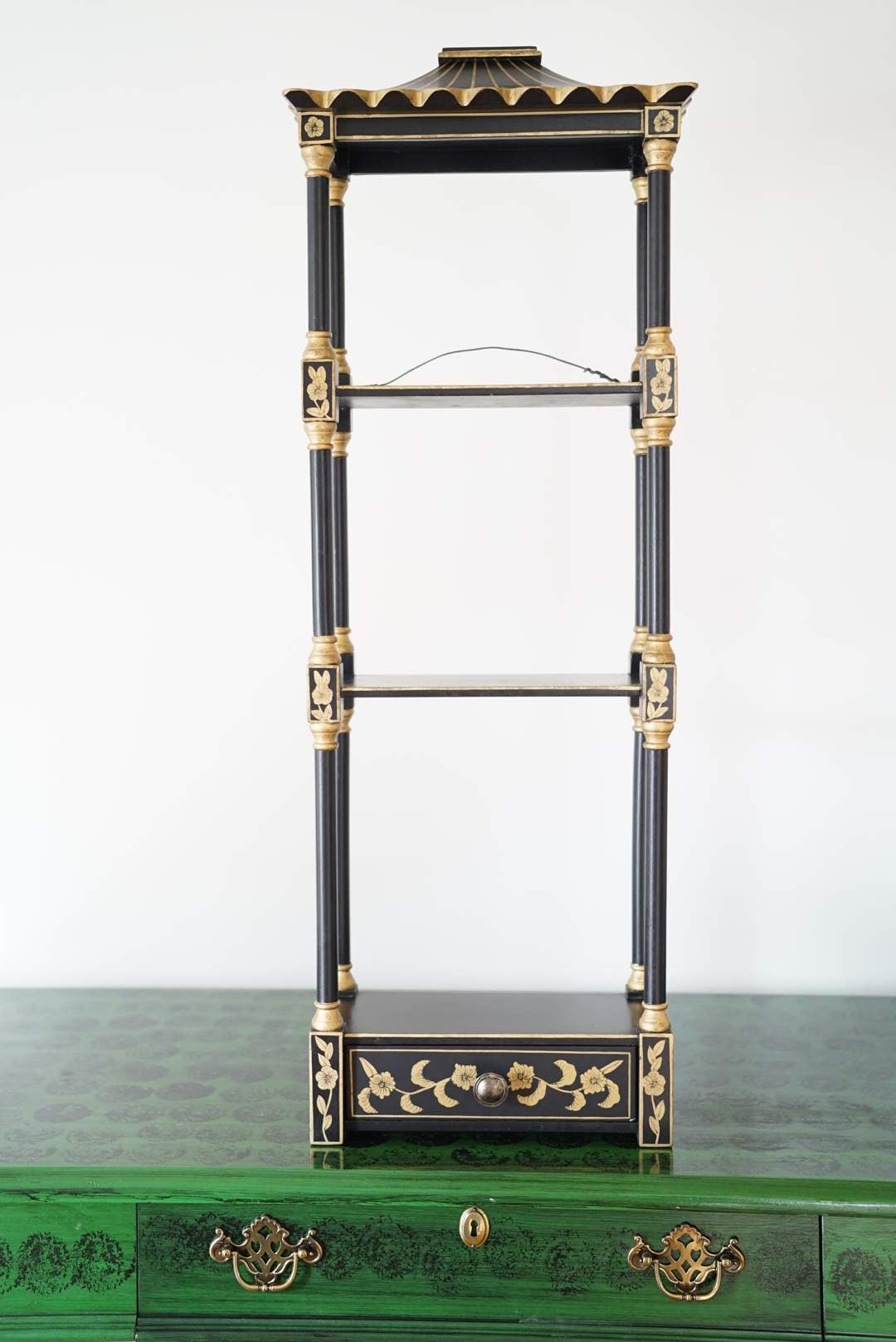 Solid Brass Faux Bamboo Etageres