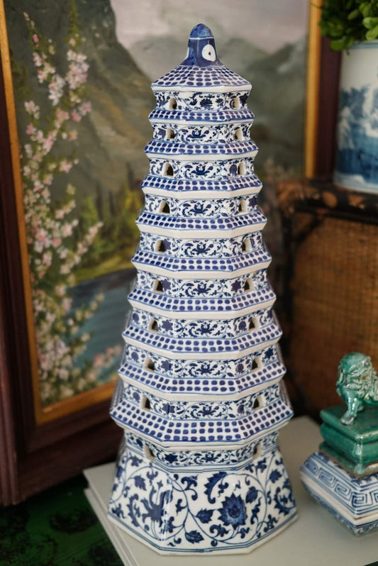 XL 17” Chinoiserie 10-Tier Pagoda