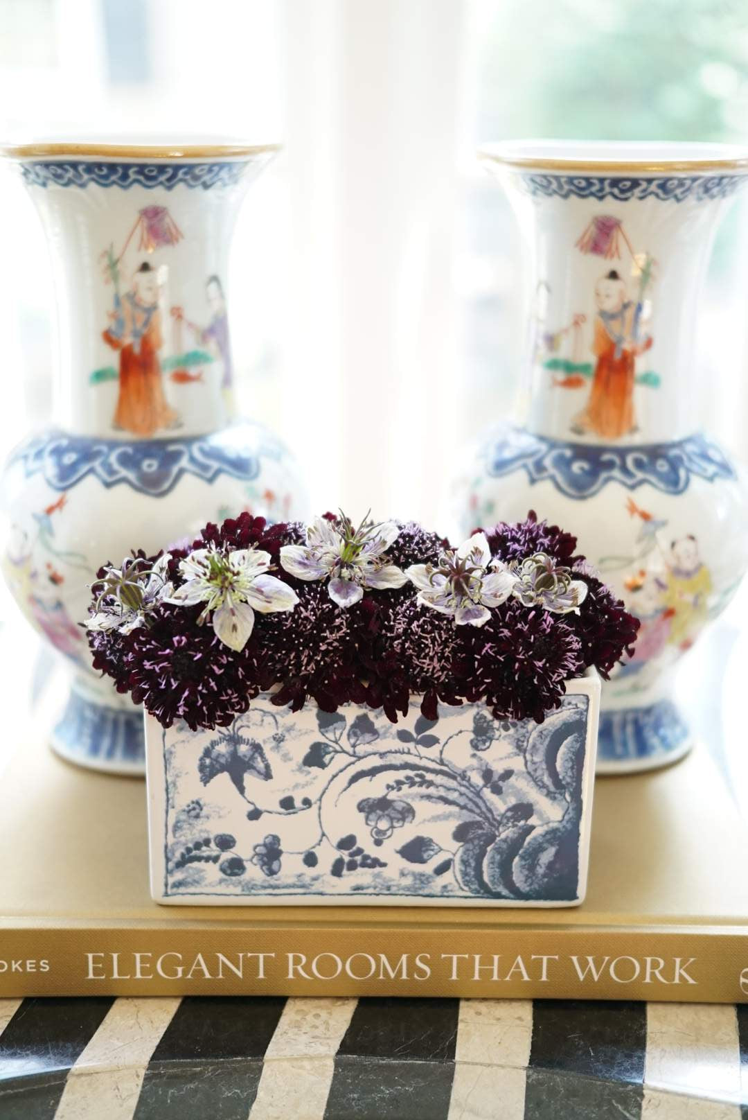 Pair of—Famille Rose Vases with Children at Play Motif